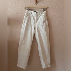 Everlane utility barrel pant in bone